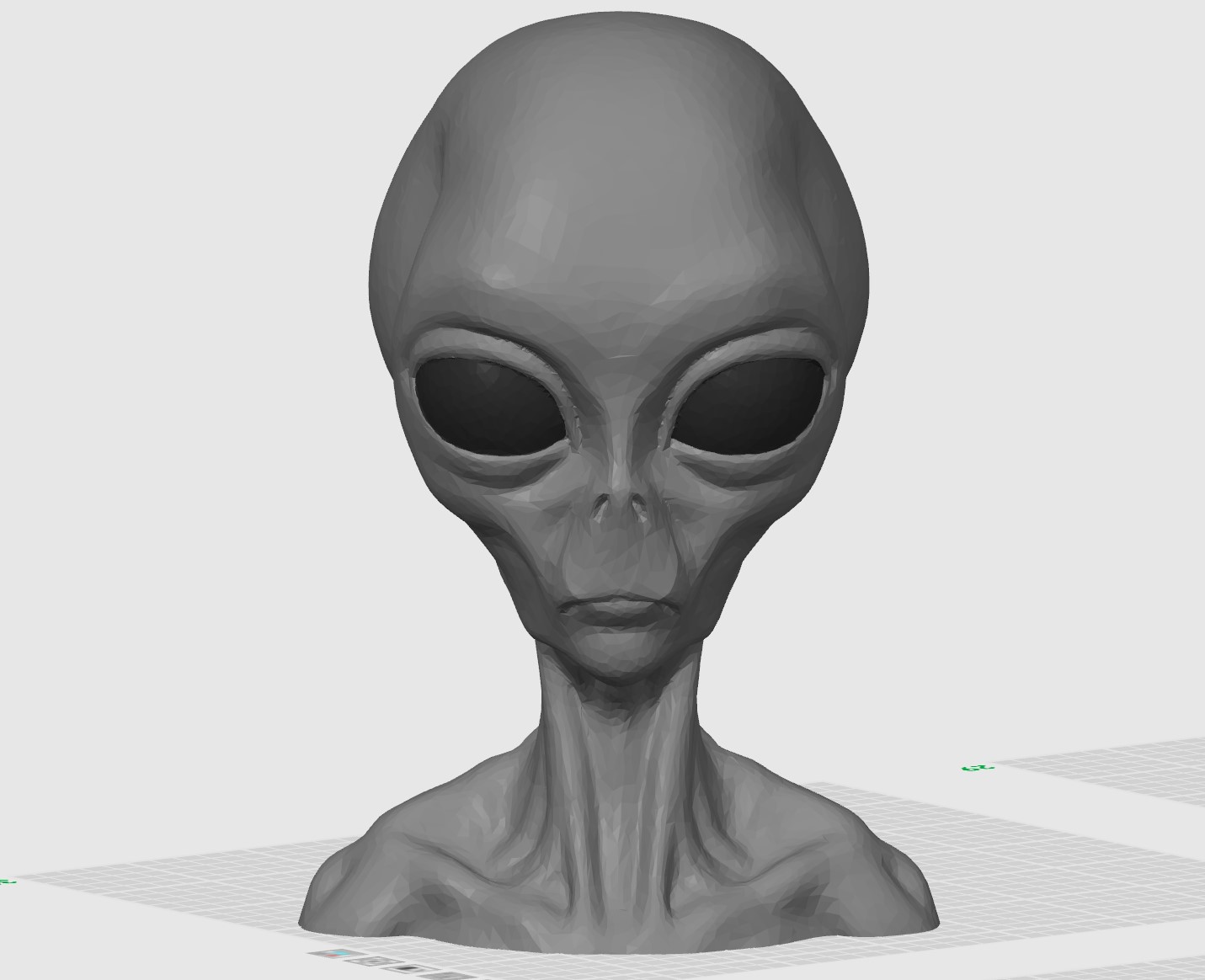 Zeta Reticuli Grey Alien Head