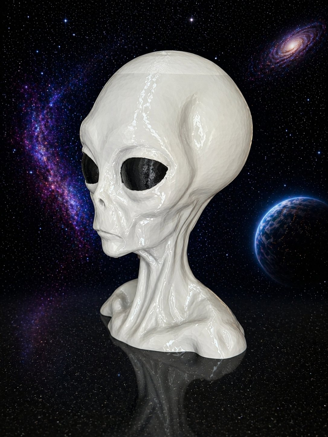 Grey Alien Head side view