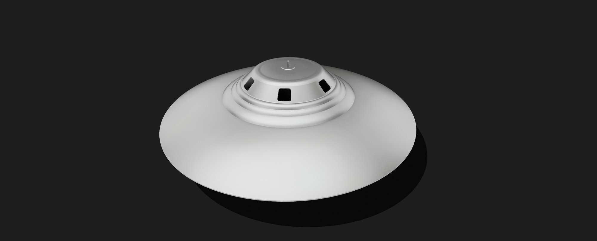 Bob Lazar Sport Model UFO replica — angled view